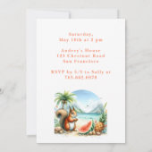 Écureuil d'été - Carte d'invitation d'anniversaire (Dos)
