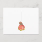 Écureuil d'Halloween sur Carte Postale de Citrouil (Dos)