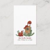 Écureuil d'hiver Petite étiquette de Noël (Dos)