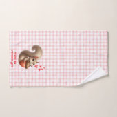 Écureuil drôle mignon de la Saint-Valentin (Serviette à main)