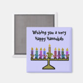 Écureuil Hannukah Menorah Magnet (Recto/Verso)