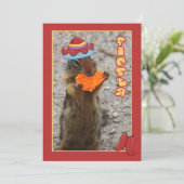 Écureuil, invitation de fiesta de puce de tortilla (Debout devant)