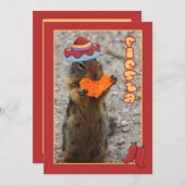 Écureuil, invitation de fiesta de puce de tortilla (Devant / Derrière)