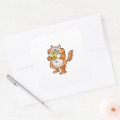 Écureuil mangeant un autocollant d'arachide (Enveloppe)