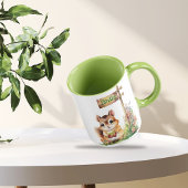 Écureuil mignon et fleurs Café Mug