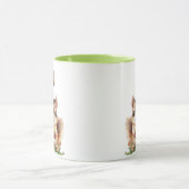 Écureuil mignon et fleurs Café Mug (Centre)
