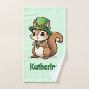 Écureuil mignon personnalisé pour la Saint-Patrick