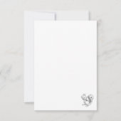 Écureuil mignon sur la clôture Carte de remercieme (Dos)