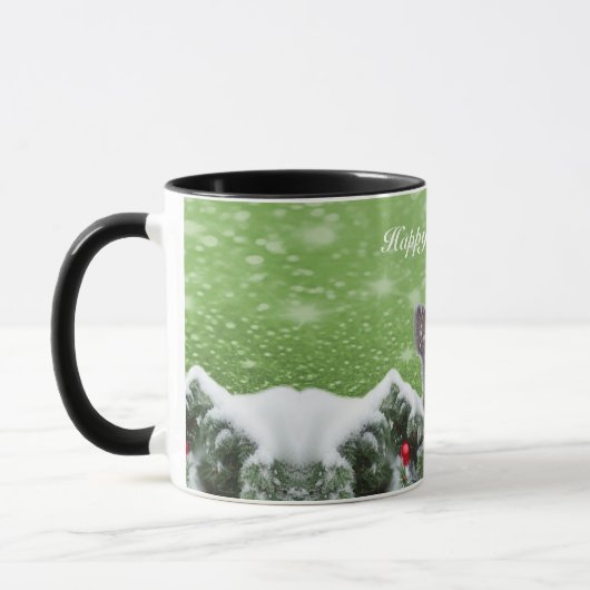 Écureuil Noël Fêtes Mug (Gauche)