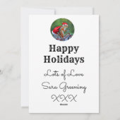 Écureuil sur un vélo Carte de Noël (Dos)