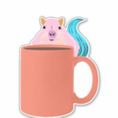 écureuil tenant un café autocollant (Devant)