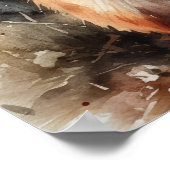 Écureuil Woodland Animal Art Imprimer Poster (Coin)