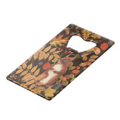 Écureuils automnaux et flore sur brun foncé (Devant Angle)