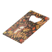 Écureuils automnaux et flore sur brun foncé (Dos Angle)