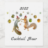 Écureuils aux étoiles Étiquettes de vin (Étiquettes simples)