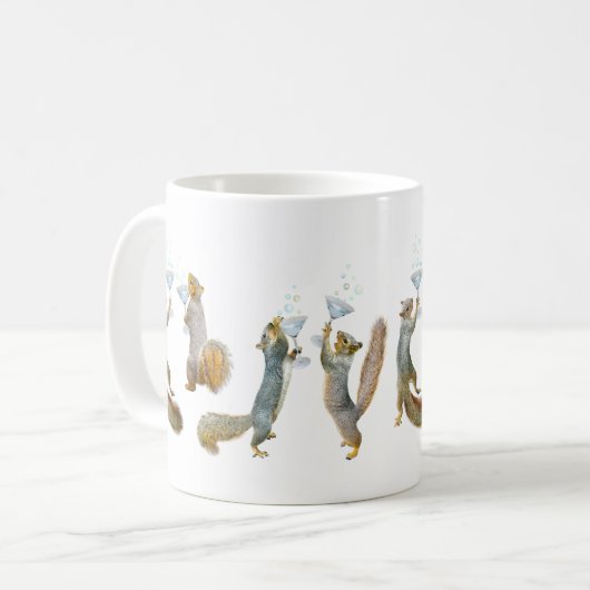 Écureuils avec Cocktails Mug (Devant gauche)
