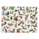 Écureuils avec sac cadeau rouge et vert (Dos)