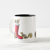 Écureuils dans la tasse de la botte de Père Noël (Devant gauche)