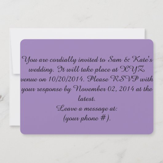 Écureuils dans le faire-part de mariage mignon (Dos)