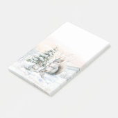 Écureuils dans les notes Post-It de neige hivernal (Incliné)