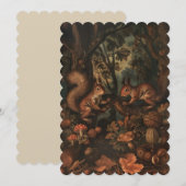 Écureuils - Invitation plate format 12,7 cm x 17,8 (Devant / Derrière)