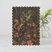 Écureuils - Invitation plate format 12,7 cm x 17,8 (Debout devant)