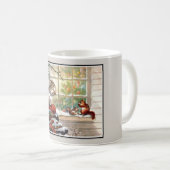 Écureuils vintages et chipmunk Mug de Noël (Devant droit)