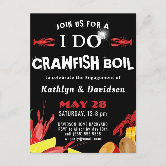Écuve I DO Engagement Party Invitation (Devant)