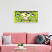 Ed, Edd, n Eddy Dollar Bill Canvas Afdruk (Insitu (Woonkamer))