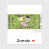 Ed, Edd, n Eddy Dollar Bill Sticker (Vel)