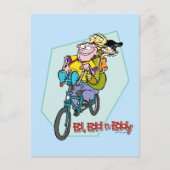 Ed, Edd, n Eddy op een Bike Briefkaart (Voorkant)