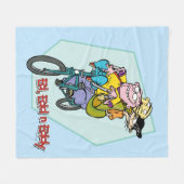 Ed, Edd, n Eddy op een Bike Fleece Deken (Voorkant (Horizontaal))