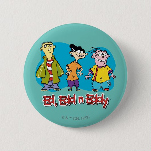 Ed, Edd, n Eddy Smiling Ronde Button 5,7 Cm (Voorkant)