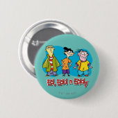 Ed, Edd, n Eddy Smiling Ronde Button 5,7 Cm (Voorkant /achterkant)
