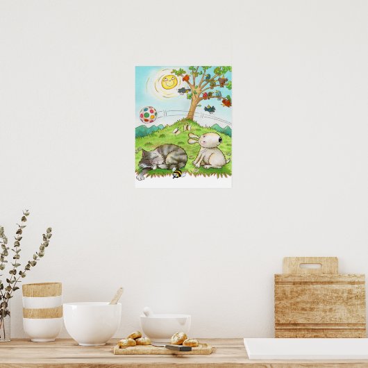 Ed et son affiche d'amis (Cuisine)