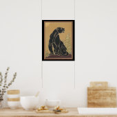 Ed Rudy Art déco Black Panther Imprimer 16 x 20 (Cuisine)