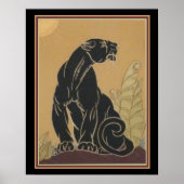 Ed Rudy Art déco Black Panther Imprimer 16 x 20 (Devant)