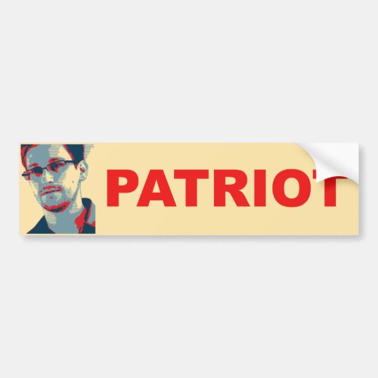 Ed Snowden Patriot Bumpersticker (Voorkant)