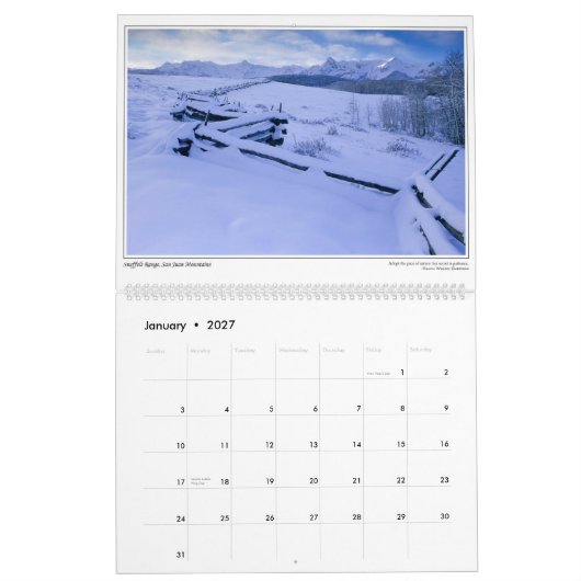 Ed Yoensky's Colorado Kalender (Jan 2027)