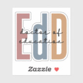 EdD Doctor of Education Afstuderen Sticker (Vel)