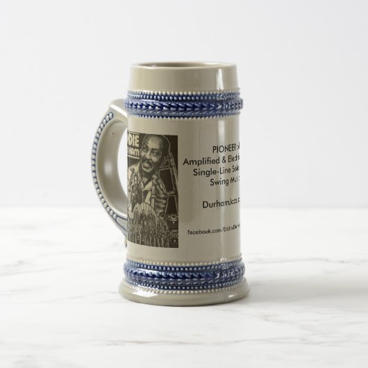 EDDIE DURHAM stein (zeer grote mok) Bierpul (Voorkant links)