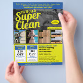 EDDM-Sjabloon drukwasbrochure Flyer (Hand)