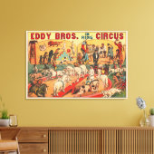  Eddy Brothers Circus Poster Canvas Afdruk (Insitu (Woonkamer))