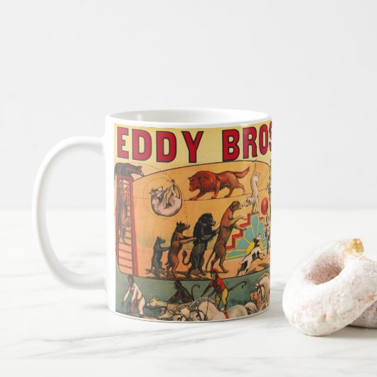 Eddy Brothers Circus Poster Koffiemok (Met donut)