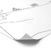 Ede, Nederland (zwart op wit) Poster (Hoek)