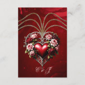 Edel gotisch hart met bloemen. informatiekaartje (Achterkant)