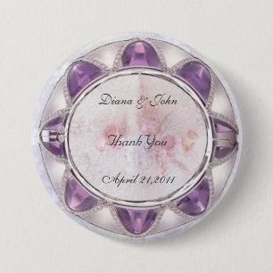 Edel huwelijk ronde button 7,6 cm