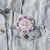 Edel huwelijk ronde button 7,6 cm (In situ)