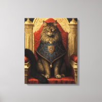 Edel Maine Coon Kat Troon Kunstprint