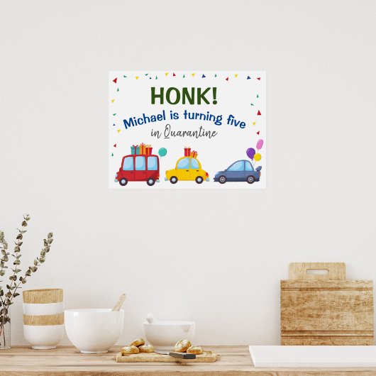 Edelachtbare! Het is mijn verjaardagsfeest Drive b Poster (Keuken)